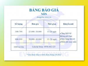 Báo giá số lượng thời gian may mặc cụ thể tại DONY