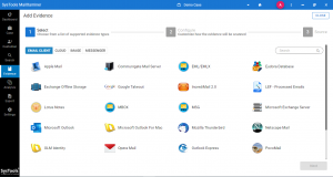 Choose Evidence within Email Forensics Tool