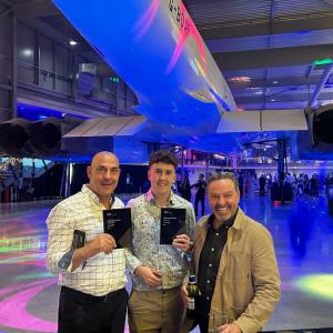 Pictured left to right at the FinTech South West Awards are Paul Shipway, Joiin’s Chief Commercial Officer; Harry Symons, Joiin’s Customer Success Manager; and Lucien Wynn, Joiin’s Co-founder.