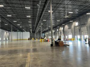 Interior of the new Good Greek warehouse in Plant City