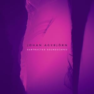 Abstract pink and purple album cover stating the name Subtracted Soundscapes and Johan Agebjorn
