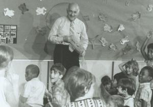 Dr. E. Paul Torrance in a classroom with students in 1974