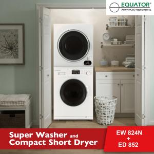 Canada’s Stackable Washer and Compact Short Dryer Set by Equator Appliances
