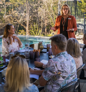 Kim Carpenter Master Executive Coach and Trainer leading team offsite