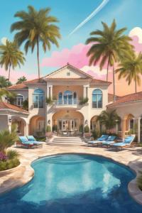 LuxIndulge in the epitome of luxury living with this breathtaking Fort Lauderdale real estate. The image showcases an opulent mansion nestled amidst pristine waterfront, boasting exquisite architecture, expansive spaces, and panoramic views. 
