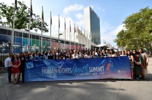 Human Rights Youth Summit delegates  at United Nations headquarters in New York