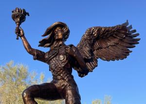 The Ascending Eagle statue, created to honor and inspire past, current and future generations of girls and women in Scouting, will be dedicated during the 2023 National Jamboree at the Summit Bechtel Reserve in WV.
