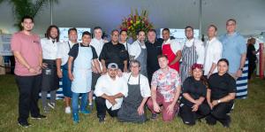 Participating Chefs in the 2023 Hamptons Happening with Event co-Chair, Mark D. Friedman (photo credit: Lisa Tamburini)