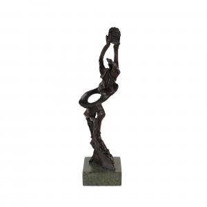 Maquette for Moses Transcendent by Leon Underwood (English, 1890-1975), inscribed with the artist's initials LU, titled, dated 51 and numbered VI/VII, executed in 1961, overall 17 ½ inches tall.