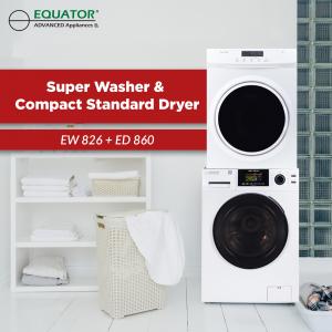 Super Washer and compact standard dryer