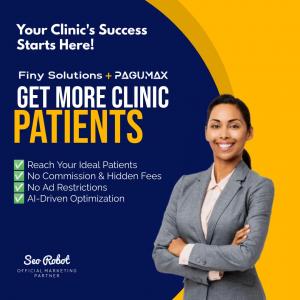 Pagumax and Finy Solutions Partnership Logo - Revolutionizing Advertising for Clinics with AI-Powered Solutions