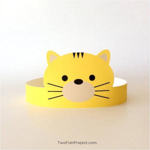 Cute Printable Kitten Birthday Party Hats for Cat Lovers and Kids Events Now Available