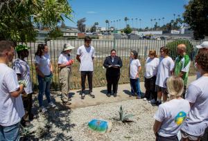 A pastor from the Salvation Army led the volunteers in a prayer.