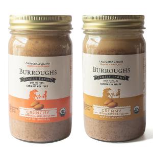 Burroughs Family Farms Creamy and Crunchy Almond Butters are Regenerative Organic Certified
