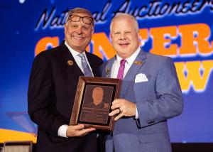 John S. Nicholls inducted into the Nation Auction Association Hall of Fame for 2023 at its 74th annual conference and show in Oklahoma City, OK.