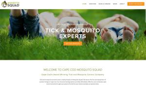 Home page for Cape Cod Mosquito Squad website designed by Menadena LLC