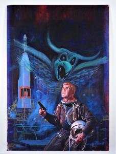 Original cover artwork for Dell Publishing’s Drift Marlo issue #1 from May-July 1962 is an oil and pastel on board, 24 inches by 17 inches and signed illegibly (est. $2,000-$3,000).
