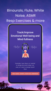 Binaural plus Respiration Phone App Screen 1