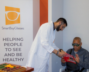 SmartBuyGlasses performing eye exams for those in need in the local community