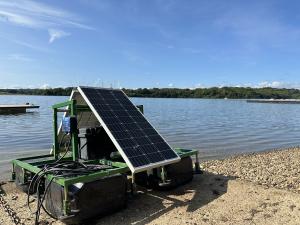 Solar Powered wave emitters at Bewl Water