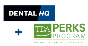 DentalHQ & TDA Perks logos