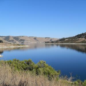 View of the beautiful Lake San Antonio, the location of the historic Wildflower Triathlon