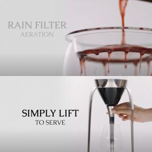Vortex Aerating Wine Dispenser Rain Filter Lift and Serve