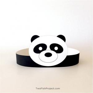 Adorable Printable Panda Party Hats are Available As Party Supplies for Kids and Adults