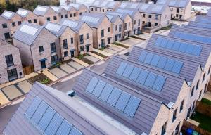 Characterless and energy efficient new build modular homes with rooftop solar panels