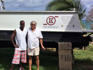 KBI Cheif Invetor, Terry Brady, and renowned Anguillian fisherman, Patrick Webster