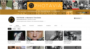 PHOTAVIA: A Moment in Time YouTube Landing Page shows stills from PHOTAVIA’s videos featuring the iconic images from LIFE Magazine and The LIFE Picture Collection.