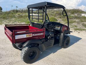 A new utility task vehicle is in service at T.H. Stone Memorial St. Joseph Peninsula State Park. This and six other UTVs or ATVs were provided through a $100,000 grant from Surfing’s Evolution & Preservation Foundation.