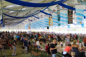 The Oktoberfest grounds are designed to mirror those in Munich