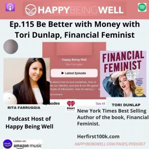 Tori Dunlap: Money Expert & New York Times Best Selling Author of Financial Feminist was a Guest on The Happy Being Well Podcast