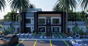 Three Bedroom 4-Plex Exterior