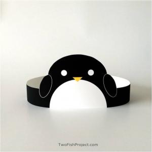 Penguin Party Hat Paper Crown Printable