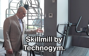 : Dr. Frank J. Mandarino tours the Technogym-equipped gym at his Mandarino Chiropractic office in Brooklyn, N.Y.