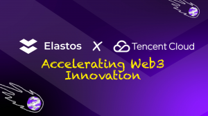 Elastos and Tencent Cloud logos demonstrating their partnership