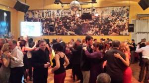 Locals Dancing Argentine Tango at a Milonga (Tango Club) in Buenos Aires 