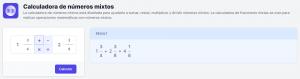 Calculadora de números mixtos