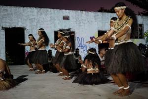 A group of Banaban people dancing