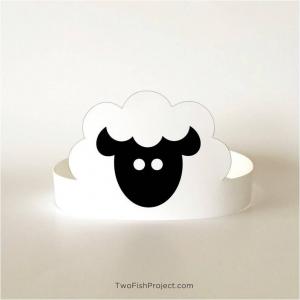 Cute Sheep Costume Headband Printable for Kids and Toddlers Available on Etsy and Teachers Pay Teachers