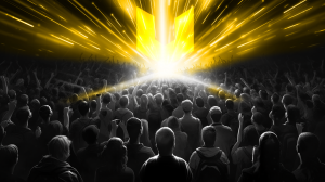 Artistic depiction of multiple speech bubbles intertwined, symbolizing the vibrant dialogue on Uhive.
