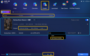 The Main Interface of DVDFab DVD Creator