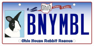 Animal Rescue License Plate Supports House Rabbits