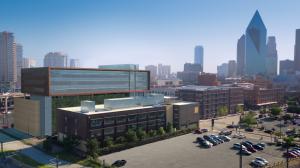 The rooftop terrace with seating and catering areas will offer direct views of downtown Dallas.