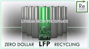 ReElement Technologies Produces Ultra-High Purity, 99.99%, Battery-Grade Lithium from LFP Manufacturing Waste