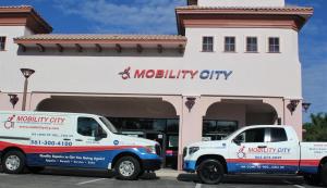 Picture of Vans Mobility City Technicians arrive in branded vans for repairs and deliveries