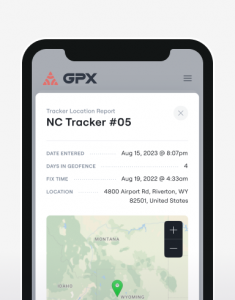 Dwell Tracker Report on a mobile device