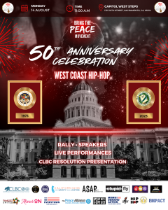 California Legislative Black Caucus & RIAA to Celebrate 50th Anniversary of West Coast Hip-Hop History with Resolution